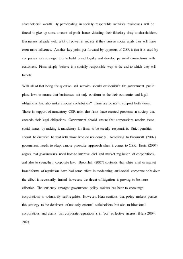 essay on responsibility towards society